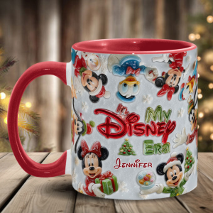 MkMo Magic Mouse We Wish You A Merry Christmas - Personalized Accent Mug - Christmas Gift NA94