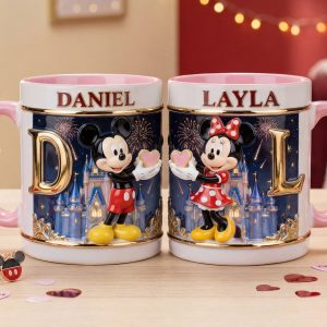 MkMo Magic Mouse With Alphabet - Personalized Accent Mug - Gift For Couple, Fan Movies HH01
