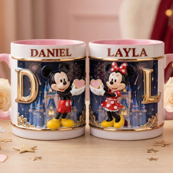 MkMo Magic Mouse With Alphabet - Personalized Accent Mug - Gift For Couple, Fan Movies HH01