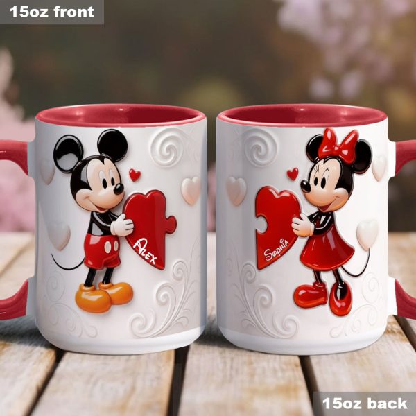 MkMo Magic Mouse You Are My Missing Piece - Personalized Accent Mug - Gift For Couple, Fan Movies, Matching Mug HH01