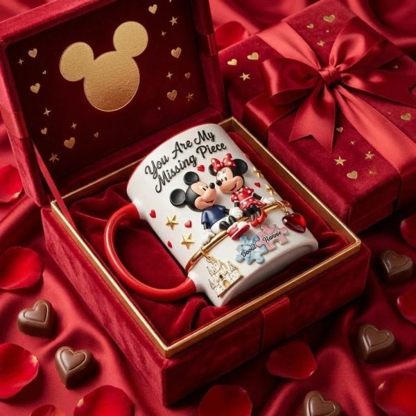 MkMo Magic Mouse You Are My Missing Piece - Personalized Accent Mug - Gift For Couples, Movie Fans NL122