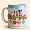 MkMo Magic Mouse You Are Our Whole World - Personalized White Edge-To-Edge Mug - Gift For Mom, Grandma NL122