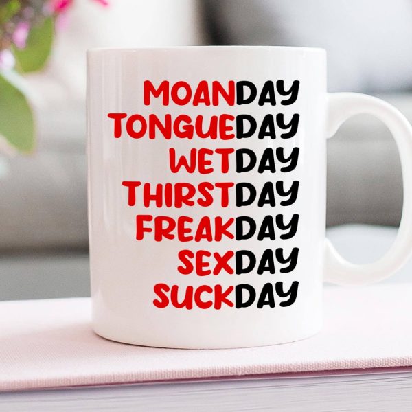 Moanday Tongueday Wetday Personalized Mug, Gift For Couple