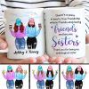 Modern Girls Besties Sisters Front View Personalized Mug