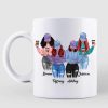 Modern Girls Front View To My Bestie Personalized Mug (4 Besties)
