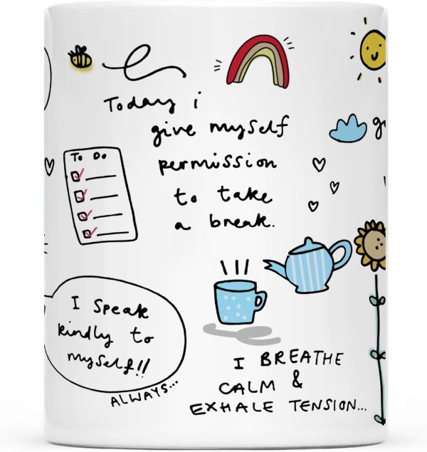 Mom Affirmation Coffee Mug Positive Energy Inspirational Quote Ceramic Mug, Gift for Mom from Daughter Son Kids Husband, Birthday Mothers Day Christmas Gift
