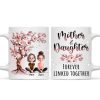 Mom And Daughters Under 3D Effect Blossom Tree Personalized Mug, Heartfelt Gift For Mom, Daughter