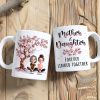 Mom And Daughters Under 3D Effect Blossom Tree Personalized Mug, Heartfelt Gift For Mom, Daughter