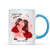 Mom And Kid Holding Hands Kissing Personalized Mug, Gift For Mom