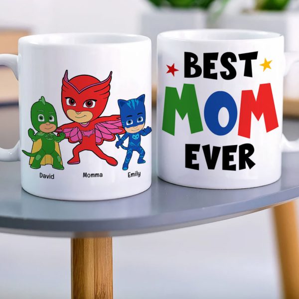 Mom and Kids Personalized Coffee Mug Mother's Day Gift DR-WHM-01QHQN300323