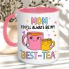 Mom Best Tea Coffee Mug Gift for Mom from Daughter Son Kids Husband, Birthday Mother's Day Christmas Gift