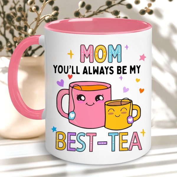 Mom Best Tea Coffee Mug Gift for Mom from Daughter Son Kids Husband, Birthday Mother's Day Christmas Gift