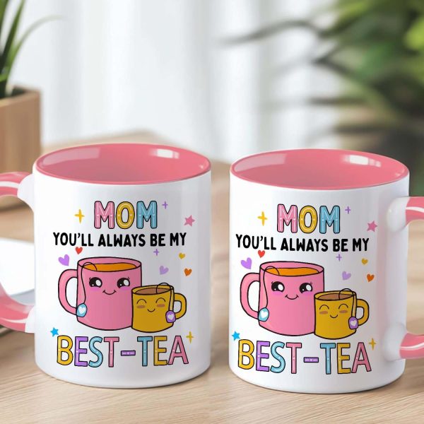 Mom Best Tea Coffee Mug Gift for Mom from Daughter Son Kids Husband, Birthday Mother's Day Christmas Gift