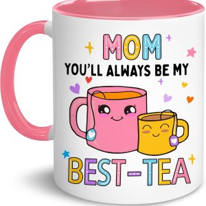 Mom Best Tea Coffee Mug Gift for Mom from Daughter Son Kids Husband, Birthday Mother's Day Christmas Gift
