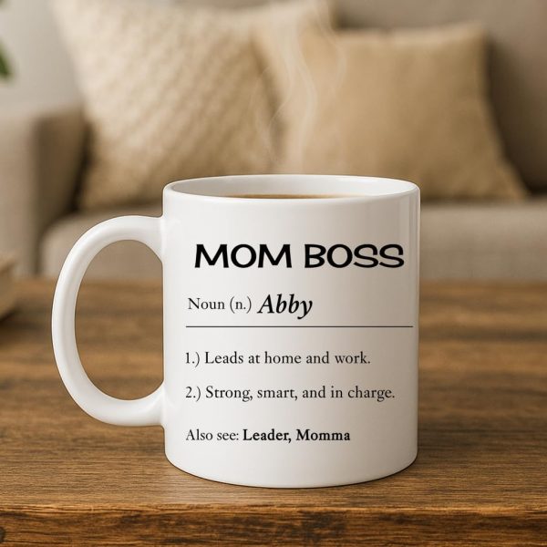 Mom Boss Definition Coffee Mug Funny Gift for Working Mom