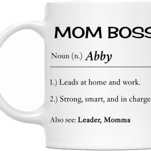 Mom Boss Definition Coffee Mug Funny Gift for Working Mom