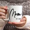 Mom EST 2026 Coffee Mug Pregnancy Announcement Gift for Expecting Mom, First Time Mom Gift