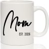 Mom EST 2026 Coffee Mug Pregnancy Announcement Gift for Expecting Mom, First Time Mom Gift