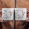 Mom Grandma Great Grandma Birth Flower - Personalized Marble Mug