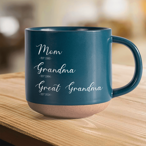Mom Grandma Great Grandma Personalized Pottery Mug, Gift For Mom Grandma TH10 895028