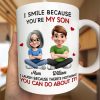 Mom Grandma I Smile Because You Are My Daughter Son - Personalized Mug