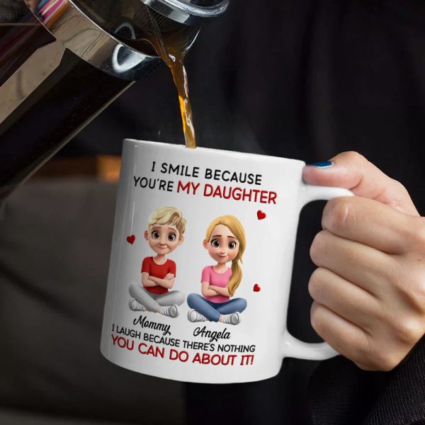 Mom Grandma I Smile Because You Are My Daughter Son - Personalized Mug