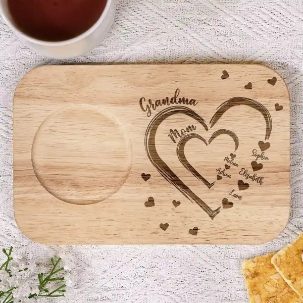 Mom Grandma Sweethearts - Personalized Combo Marble Mug & Serving Board