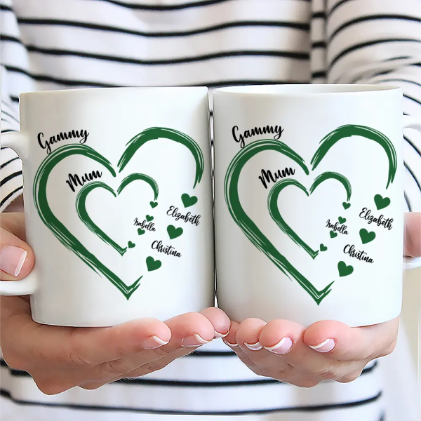 Mom Grandma Sweethearts - Personalized Mug
