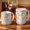Mom Grandma Sweethearts Toile - Personalized White Edge-to-Edge Mug