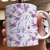 Mom & Kids Hands Holding Outline Chinoiseries Pattern Personalized Mug
