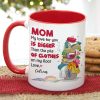 Mom My Love For You, Gift For Mom, Personalized Mug, Clothes On Floor Mug, Mother's Day Mug