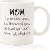 Mom No Matter What Ugly Children Funny Coffee Mug, Gift for Mom from Daughter Son Kids Husband Birthday Gift