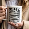 Mom Nutrition Facts Personalized Mug, Birthday Gift with Custom Name