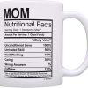 Mom Nutritional Facts Coffee Mug Funny Gift for Mom from Daughter Son Kids Husband, Mothers Day Birthday Gift