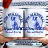 Mom Of A Spoiled Rotten Dog with Floral Pattern - Personalized Custom Coffee Mug - DOG058_MG
