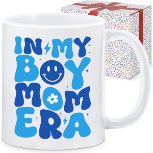 Mom of Boys Coffee Mug Gift for New Mom Pregnancy Baby Shower Mother's Day Birthday Gift