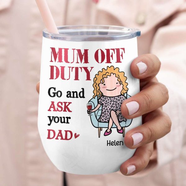 Mom Off Duty, Gift For Mom, Personalized Mug, Mom Sitting Mug, Mother's Day Gift