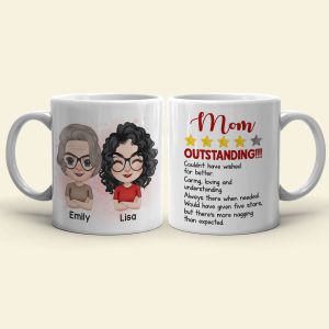 Mom Outstanding Couldn't Have Wished For Better, Personalized Mug, Mother's Day Gift, Gift For Mom