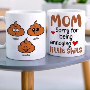 Mom Sorry For Being Annoying, Personalized Coffee Mug, Relaxing With Mom, Mother's Day, Birthday Gift For Mom