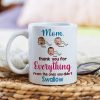 Mom Thank You For Everything - Personalized Coffee Mug - Gift For Mom- Custom Photo Mug