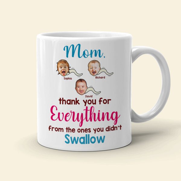 Mom Thank You For Everything - Personalized Coffee Mug - Gift For Mom- Custom Photo Mug