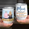 Mom, Thank You For Raising Me, Gift For Mom, Personalized Mug, Mom And Daughter Sitting Mug, Mother's Day Gift