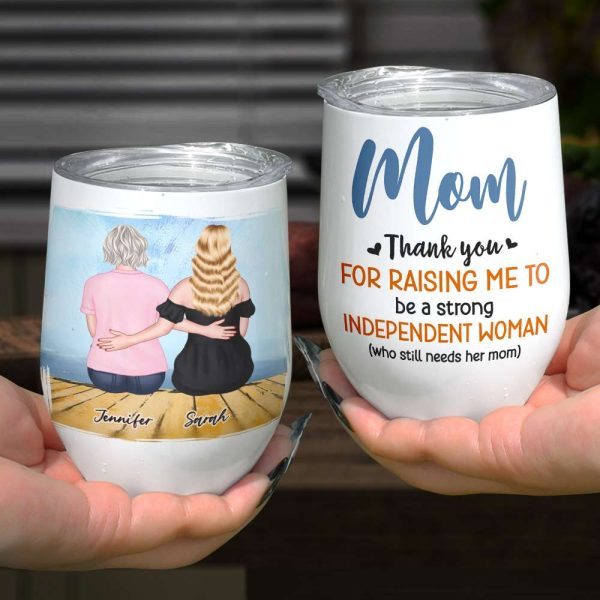 Mom, Thank You For Raising Me, Gift For Mom, Personalized Mug, Mom And Daughter Sitting Mug, Mother's Day Gift