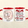 Mom Thanks For Carrying Me For 9 Months, Personalized Coffee Mug, Thanks You Mom Coffee Mug, Mother's Day, Birthday Gift For Mom