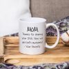 Mom Thanks For Sharing Your DNA Funny Coffee Mug, Gift for Mom from Daughter Son Kids, Birthday Mother's Day Christmas Gift Idea