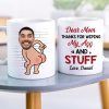 Mom Thanks For Wiping My As* And Stuff, Personalized Coffee Mug, Funny Gift For Mom
