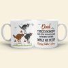 Mom There's Nobody We'd Rather Have By Our Side Awkwardly Waiting While We Poop - Mother's Day Gift - Mother's Day Mug - Father's Day Gift - Personalized Coffee Mug - Gift For Dog Lovers