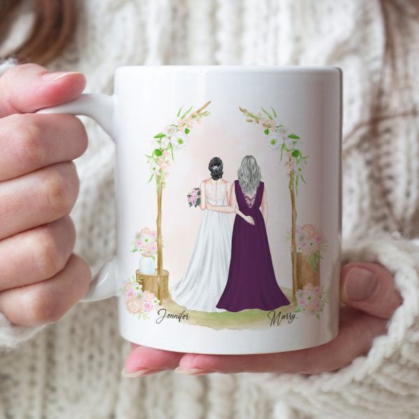 Mom Today A Bride Tomorrow A Wife Personalized Mug, Gift For Mother