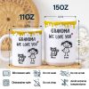 Mom We Love You 3D Inflated Effect Stick Figure - Personalized White Edge-to-Edge Mug