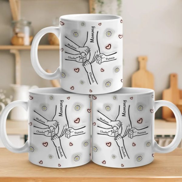 Mom, You Make Us Whole - Family Personalized Custom 3D Inflated Effect Printed Mug - Mother's Day, Gift For Mom, Grandma